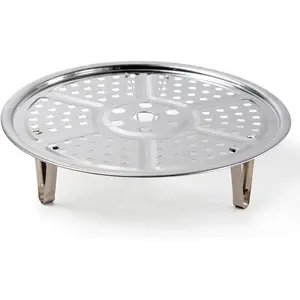 Sturdy Stainless Steel Steamer Rack for Pet Supplies Cooking - Removable Stand, 8.7in Pot Steaming Tray with Holes, Universal Fit for 9in+ Inner Diameter Cookware, Supports Healthy Cooking