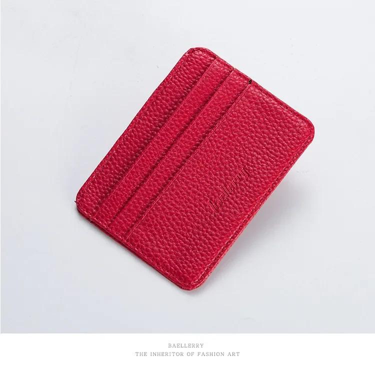 Double-sided PU Leather ID Card Holder Multi-color Bank Credit Card Case Multi-slot Ultra-thin Wallet Business Card Holder Men