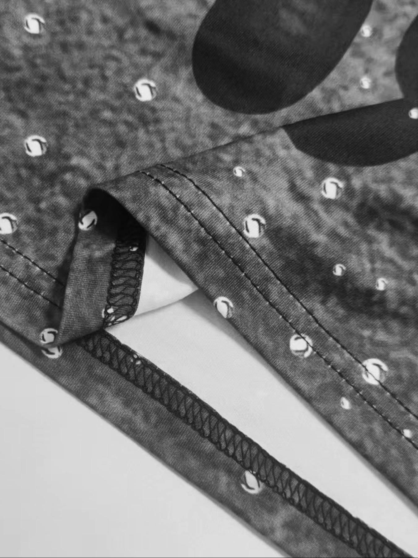 Men's Short Sleeve Dry Fit Sports Round Neck T-Shirt, Fun Graphic Letter Print Casual Tee, Fashion Street Style Trendy Top