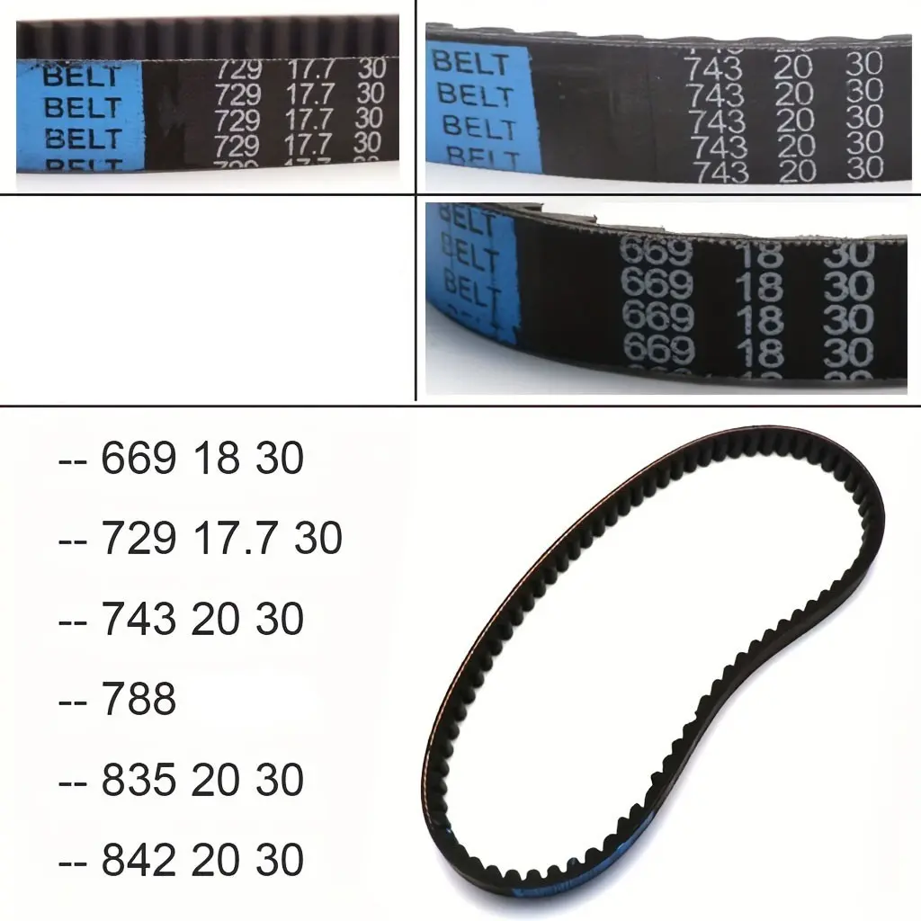 Motorcycle Scooter Drive Belt for GY6 50cc to 150cc, for Minarelli JOG - Part Numbers 669, 729, 743, 788, 835, 842