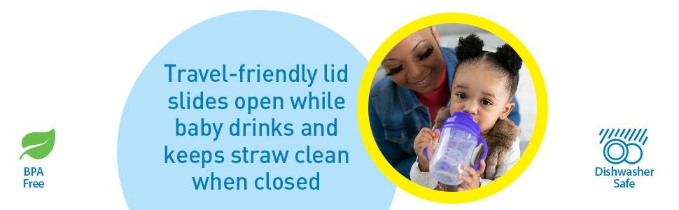 Baby's First Straw Cup Straw Replacement Kit with One Straw and One Cleaning Brush, BPA Free
