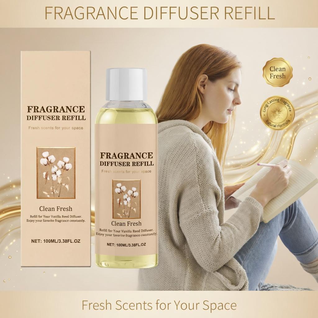 Aromatherapy Diffuser Refill - Long Lasting Fragrance, Cozy Warm Atmosphere & Romantic Mood Enhancer for Home