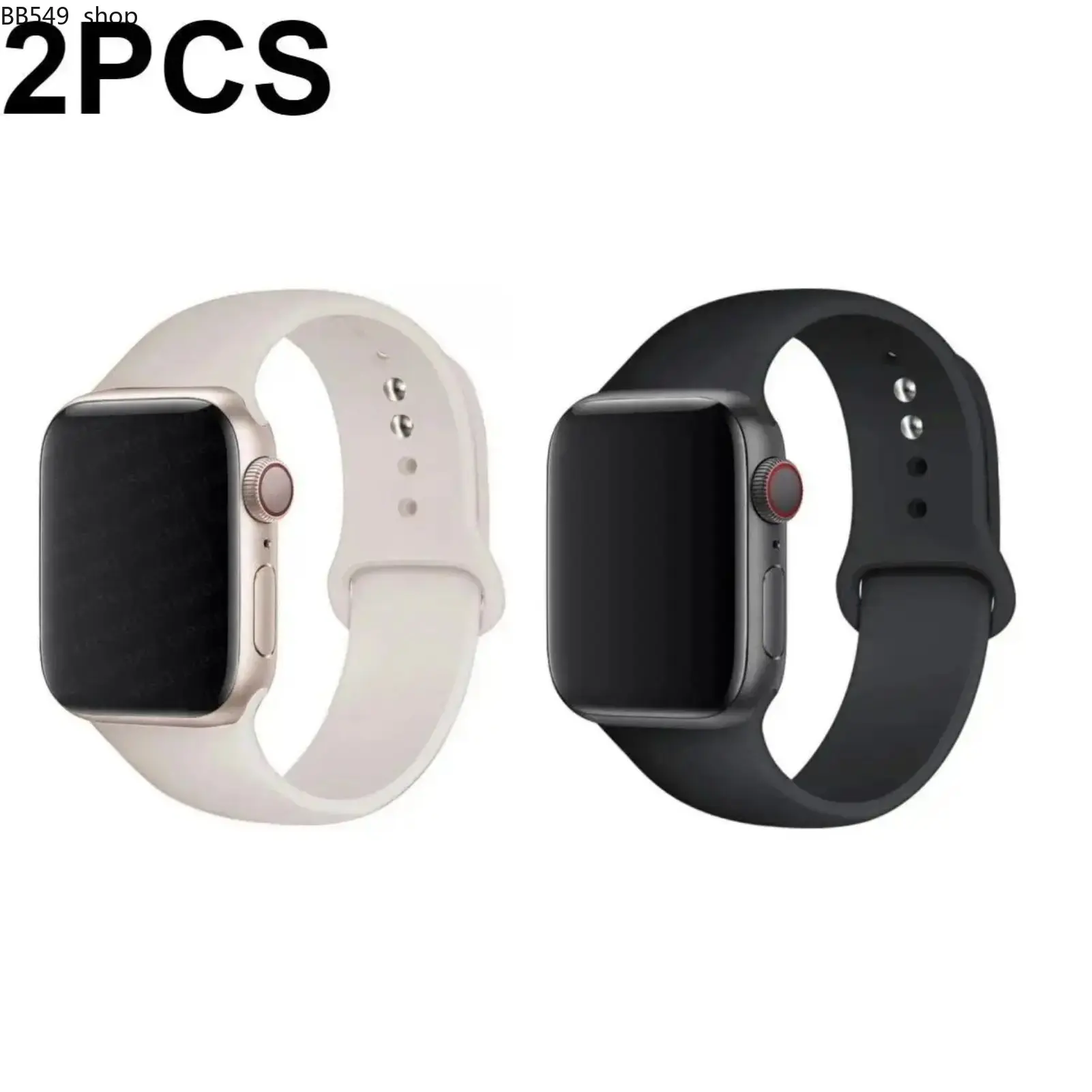 2-Pack Sport Silicone Watch Bands – Soft Durable Replacement Straps Compatible with All Series 38–49mm 2-Pack Sport Silicone Watch Bands – Soft Durable Replacement Straps Compatible with All Series 38–49mm