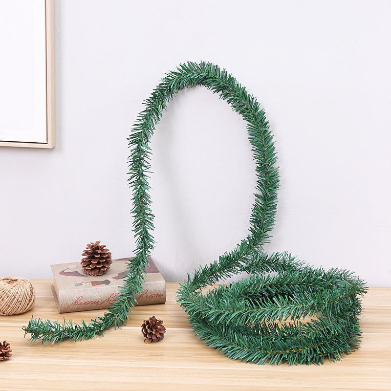 5.5M Green Artificial Plant Garland Christmas Decorations Xmas Tree for Home Decor Garden Outdoor Door New Year Wreath Ornament