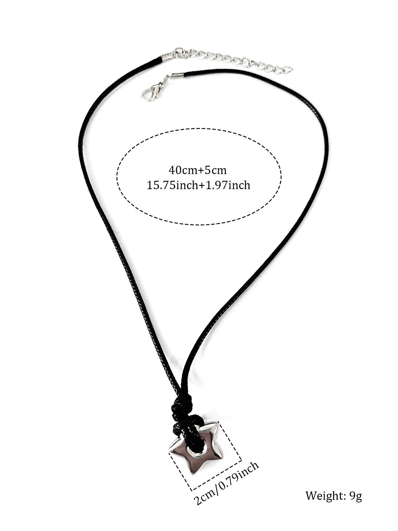 Hollow Star Design Pendant Necklace for Women, Y2K Style Fashion Jewelry for Party, Daily Decor, Trendy All-match & Exquisite Jewelry for Birthday Gift, Necklace for Daughter