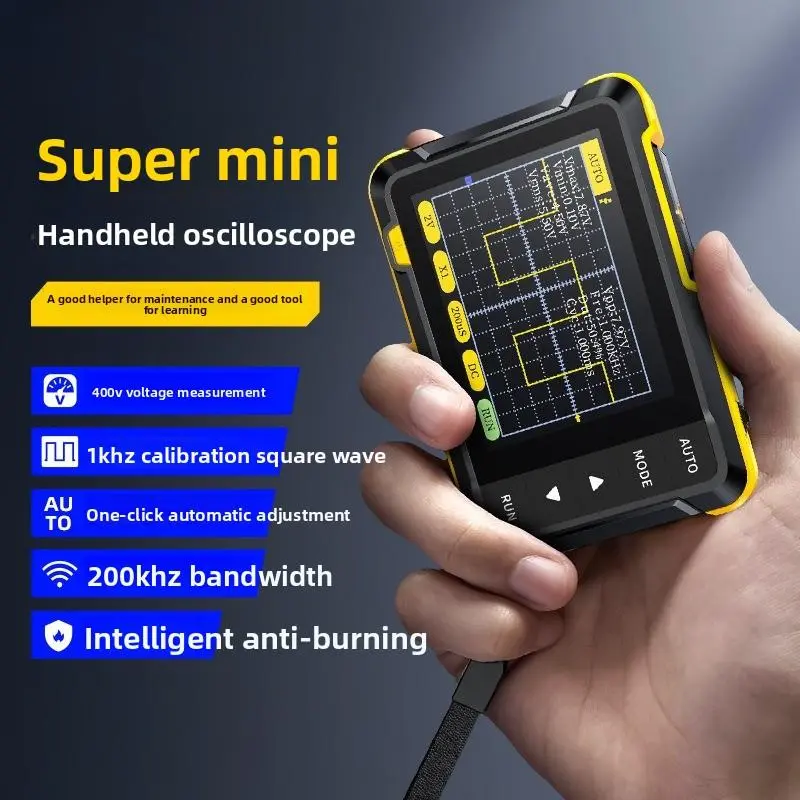 Handheld Digital Multimeter Oscilloscope - Portable Small Electrical Measuring Tool, Voltage Check Tool for Beginners' Teaching and Maintenance