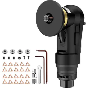 Pneumatic Chamfering Tool 30000RPM, Mini Air Chamfering Tool with 12 C-Angle & 10 R-Angle , 45° Air Deburring Machine with 4-Speed Control for Metal PVC Pipe Deburring &  Finishing