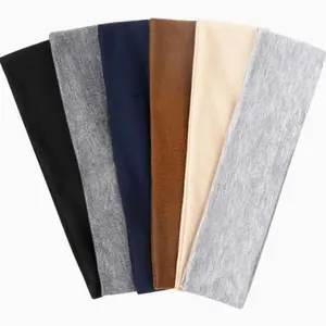 6pcs Non-Slip Elastic Solid Color Fashion Women's Headbands, Soft Fabric, Thick Striped, Ideal for Girls, Valentine's Day, Sports Yoga Running