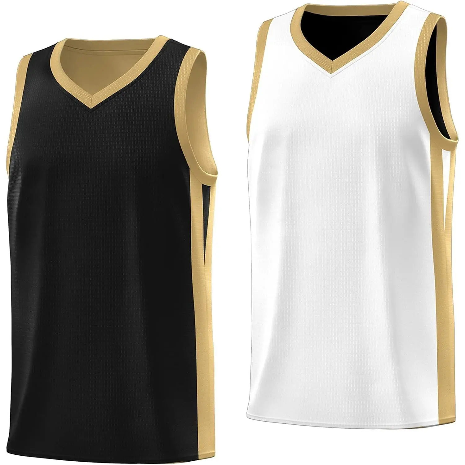 Men's Blank Reversible Basketball Jersey Team Uniform Athletic Hip Hop Basketball Shirts S-4XL