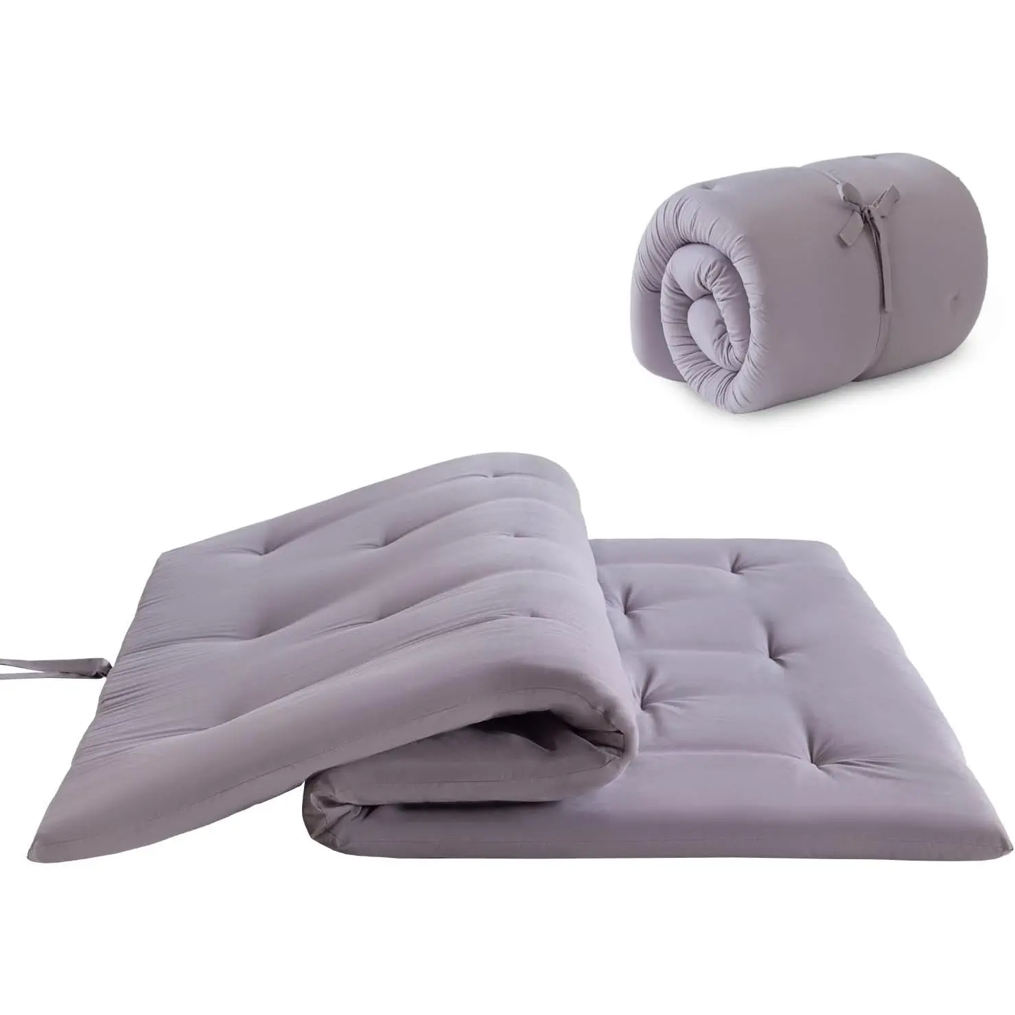 Japanese Floor Mattress, Futon Mattress Twin Size 39"x 75", 2.5" Thicken Tatami Mattress, Portable Foldable Floor Bed, Roll Up Futon Cushion, Suitable for Camping Guest Room Dormitory (Grey)
