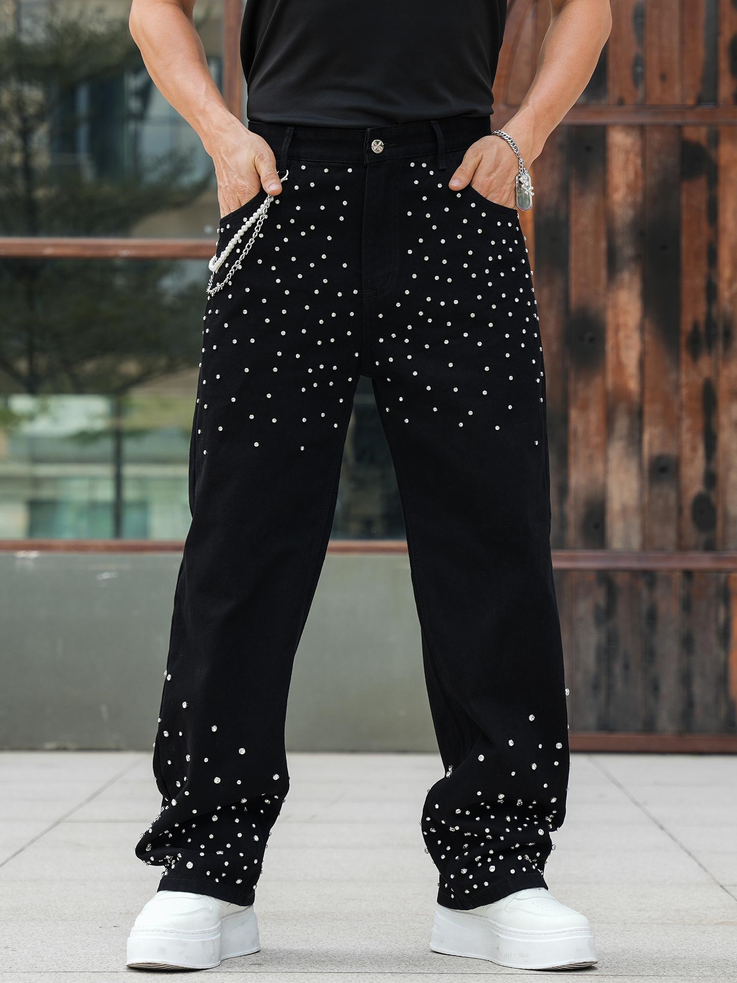 パンツ wide baggy rhinestones slacks Black Rhinestone Waistband Wide Leg Pants | Lime Lush Boutique