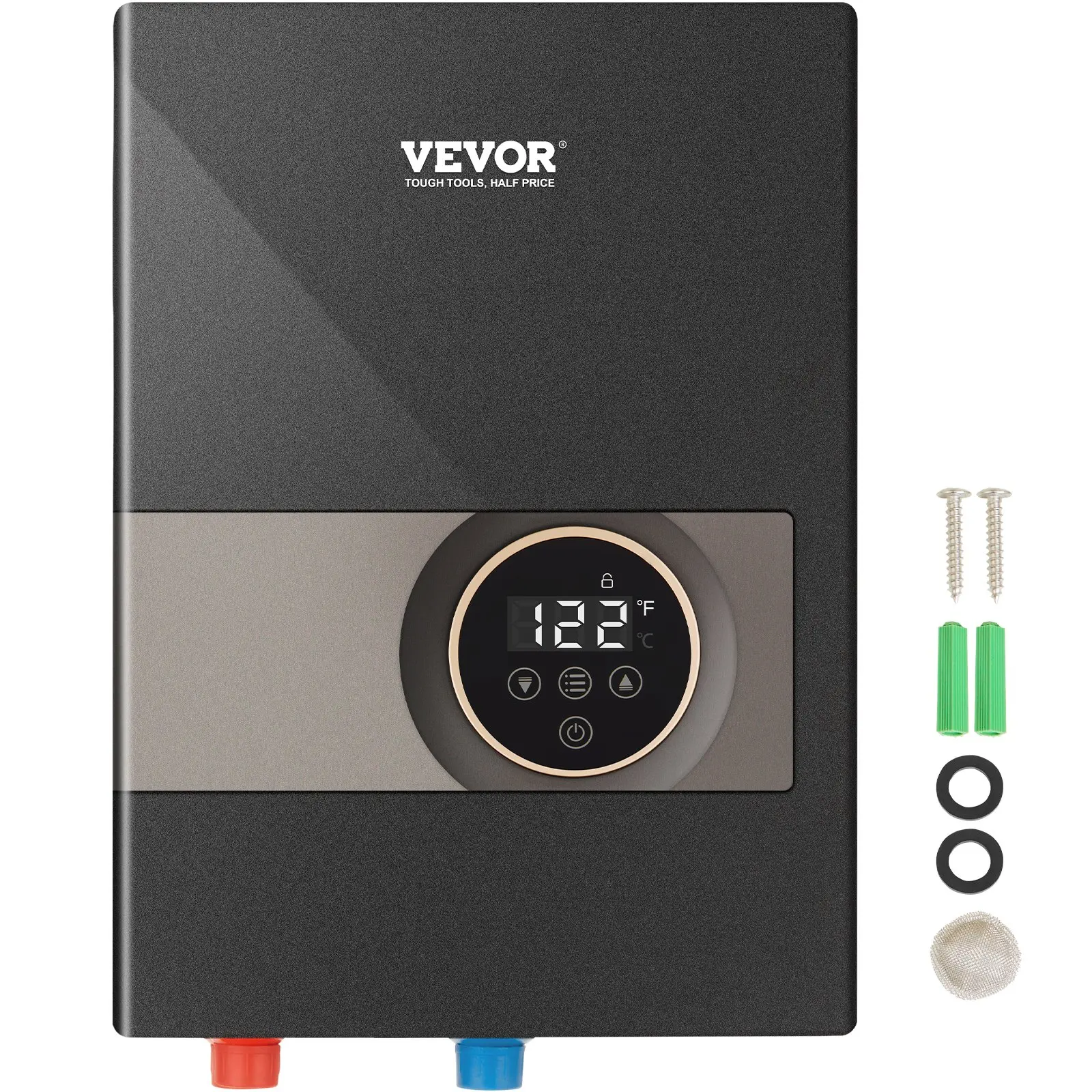 【DealsForYouDays】VEVOR Instant Water Heater, 8kw On Demand Electric Tankless Water Boiler, Digital Temperature Display Easy Installation 24-Hour Water Supply, For Kitchen Bathroom Shower Mall Salon ETL Listed