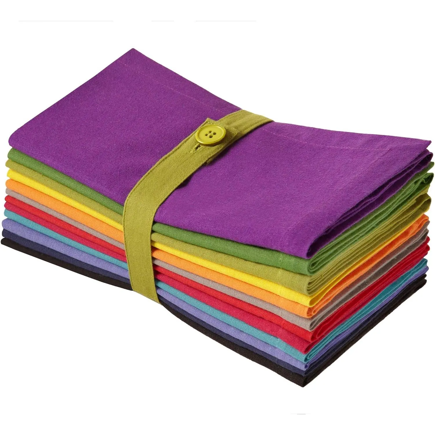 Multicolor Cloth Napkins - Set of 12 Pure Cotton Everyday Lunch Dinner Napkin - Spring Summer Fall Holiday Birthday Party Gift - Soft Washable Absorbent Reusable Napkin - 17 x17