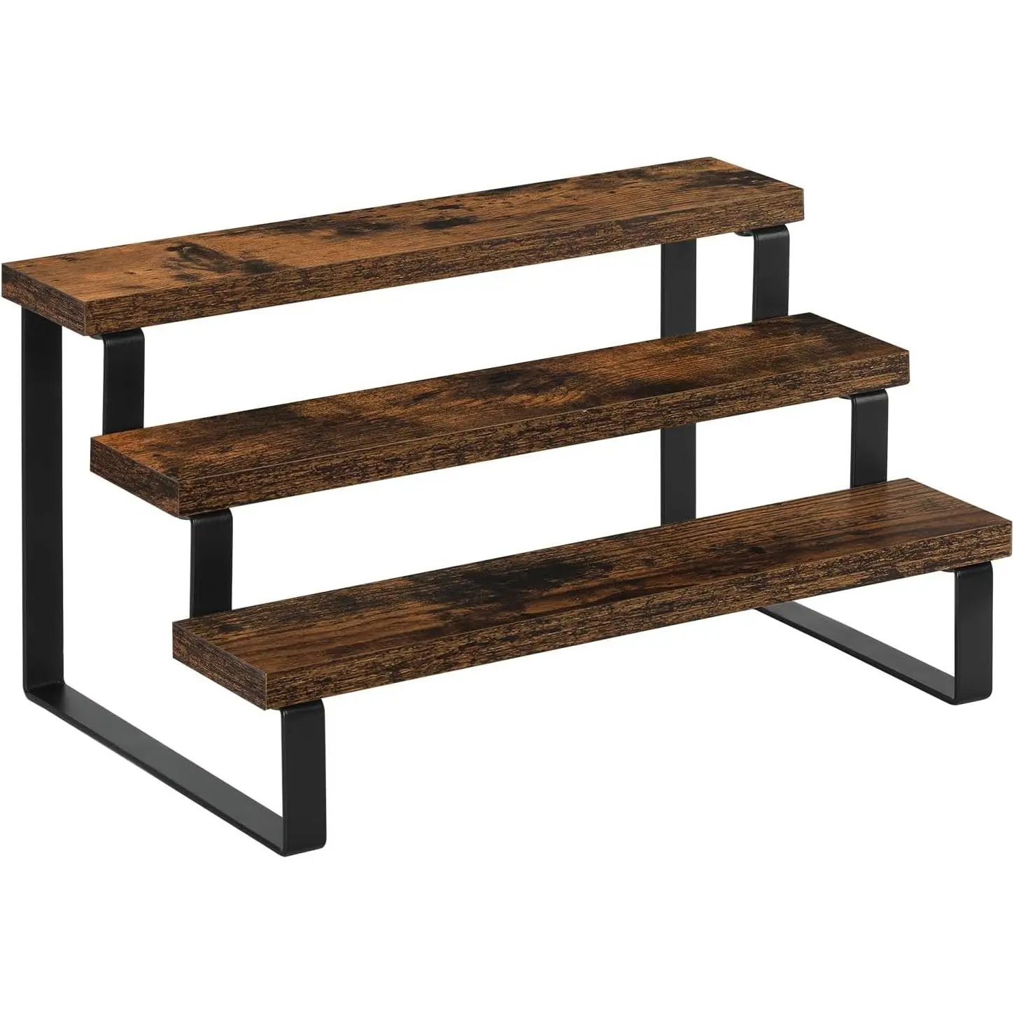 Wooden Perfume Organizer, Tiered Cologne Organizer for Men, Black Cologne Stand Perfume Stand, Risers Display Stands for Perfume, Makeup, Cupcake, Dessert, Party (3 Tier Retro, 11.8 In)