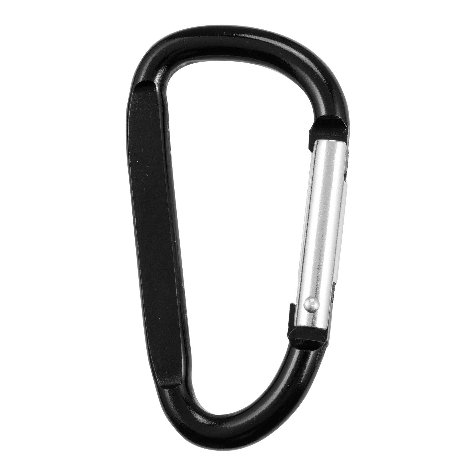 VEVOR 10 PCS Black Carabiner, Caribeaner Clip, Spring Snap Hook for Keychain Clip, 3.07" Aluminum Alloy D Ring Shape Carabeaner with 20 PCS Keyring, Multipurpose for Camping, Hiking, Backpacking VEVOR 10 PCS Black Carabiner, Caribeaner Clip, Spring Snap Hook for Keychain Clip, 3.07" Aluminum Alloy D Ring Shape Carabeaner with 20 PCS Keyring, Multipurpose for Camping, Hiking, Backpacking