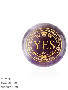 Natural Crystal, 1 piece per pack, Yes/No dual options, two-sided decision stone, multiple styles available, double-sided carved design with smooth and rounded texture. It can be used for divination and decision-making,