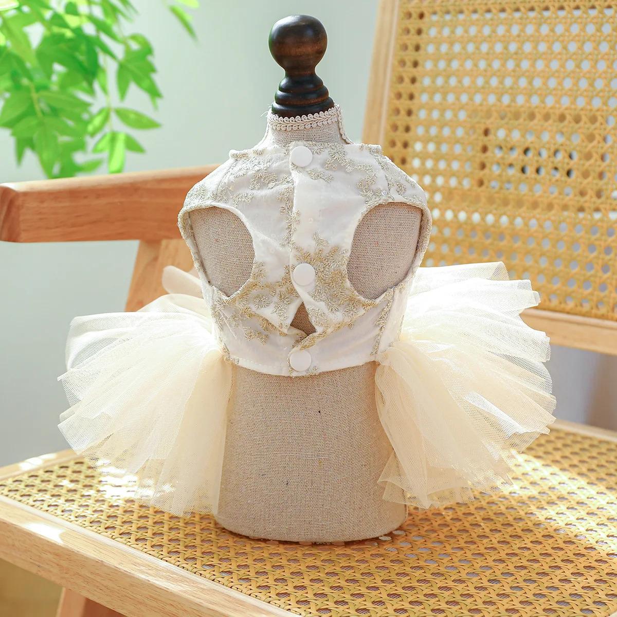 JM- New Fashion Solid Pattern Sequin Skirt for Pet Dogs/Cats Breathable Lace-Direct Dress for Dog for Birthday/Christmas