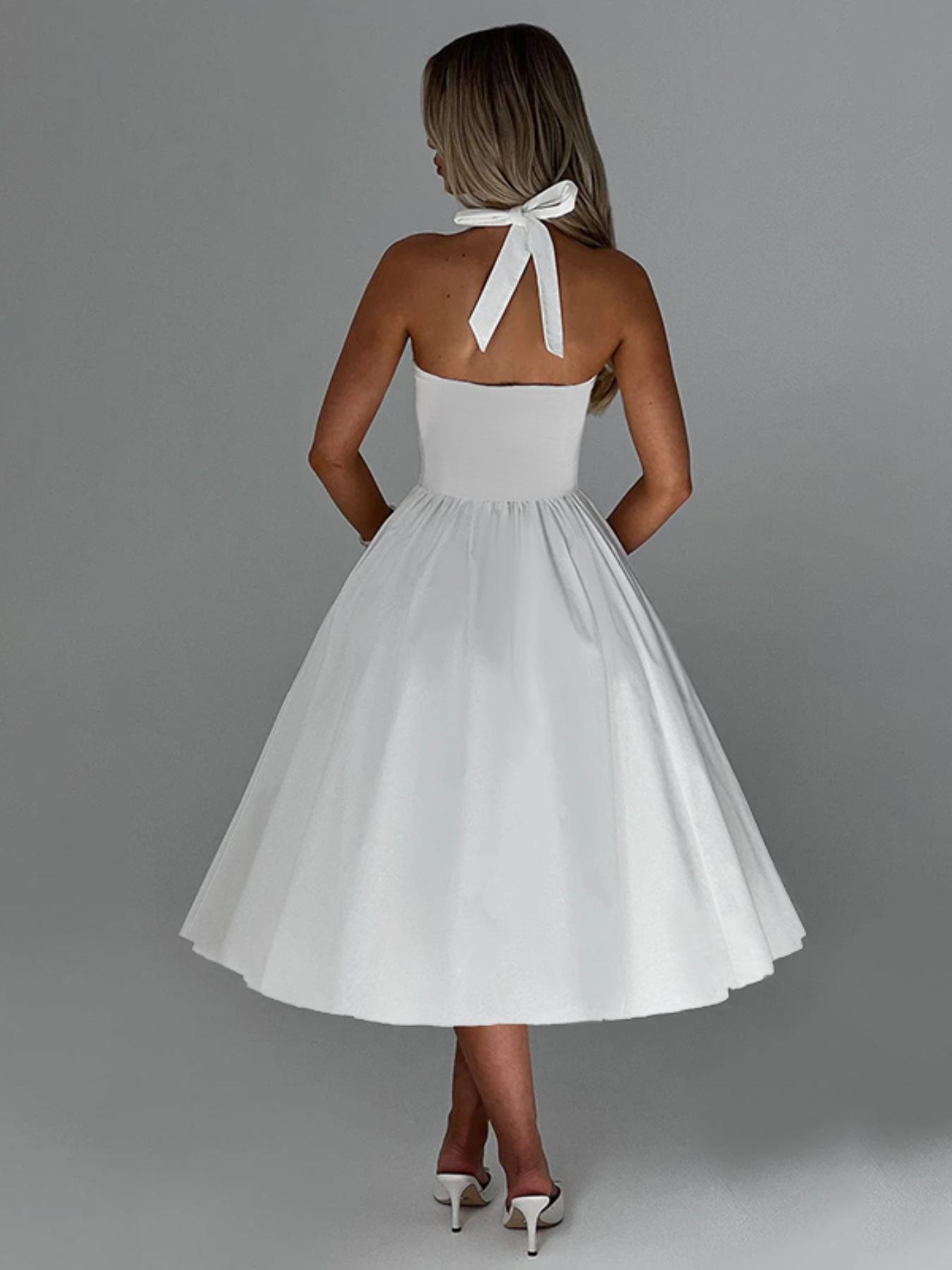 Women's Solid Color Dress, Casual Fashion A Line Dress for Formal Daily Outdoor Wear, Women Gown for Summer, Womenswear Workwear Sleeveless