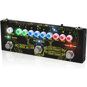 Guitar Multi Effects Pedal IR Cab Electric Guitar Pedals Multi Effects Processor Delay Reverb Pedals Overdrive Pedal for Bass Guitar
