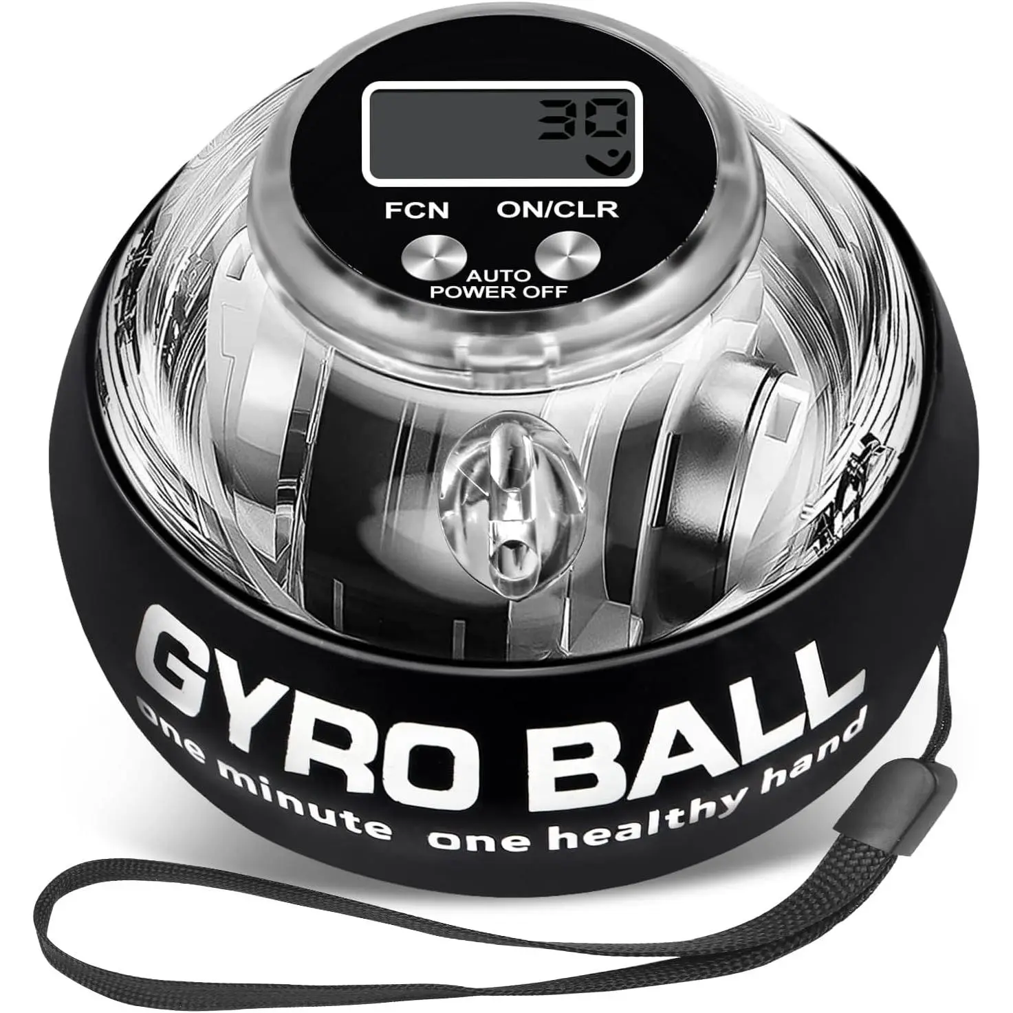 Torque Ball Hand Exerciser, Grip Strength Trainer, Forearm Strengthener, Hand Strengthening Devices,Wrist Power Gyro Ball,Wrist Strengthener, Finger Exerciser with Auto-Start LED Lights and Digital Display