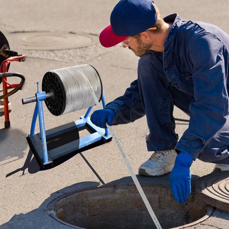 VEVOR Polyester Pull Tape, 1x 2103' Mule Tape Flat Rope, 6000 lbf Tensile Capacity, Printed Webbing Cable Pulling Tape for Packaging, Gardening, Commercial Electrical, Conduit Work, White