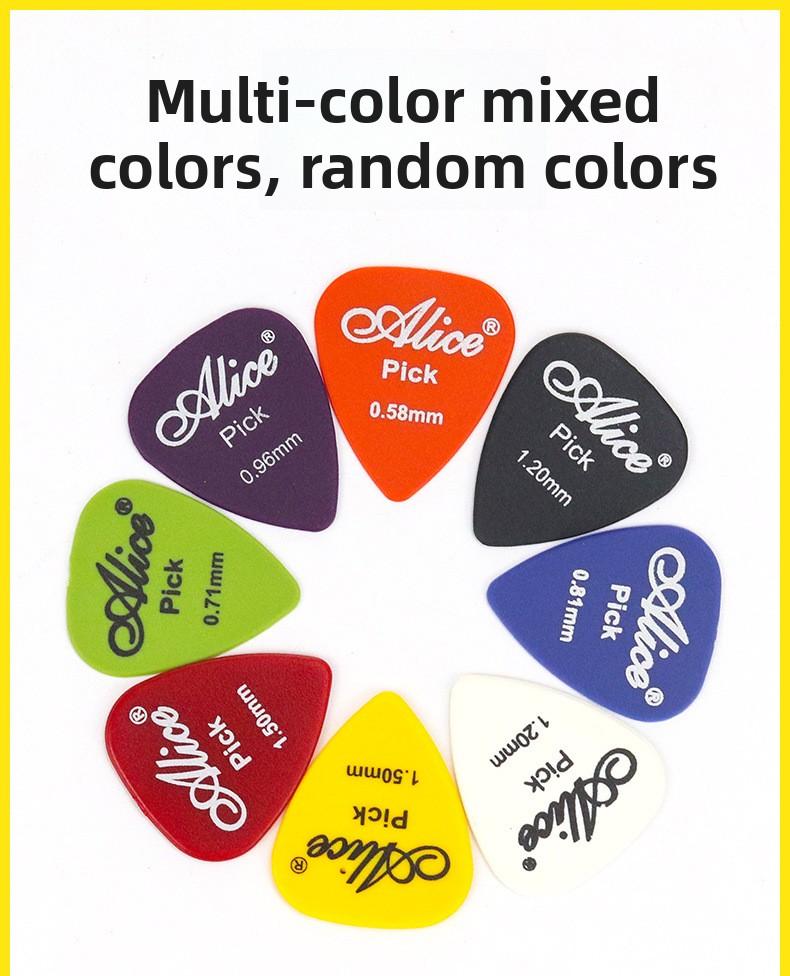 100-piece guitar picks, with storage box, mixed pack, in various colors, 6 different thicknesses, suitable for bass, electric guitar, acoustic guitar, metal guitar, ukulele