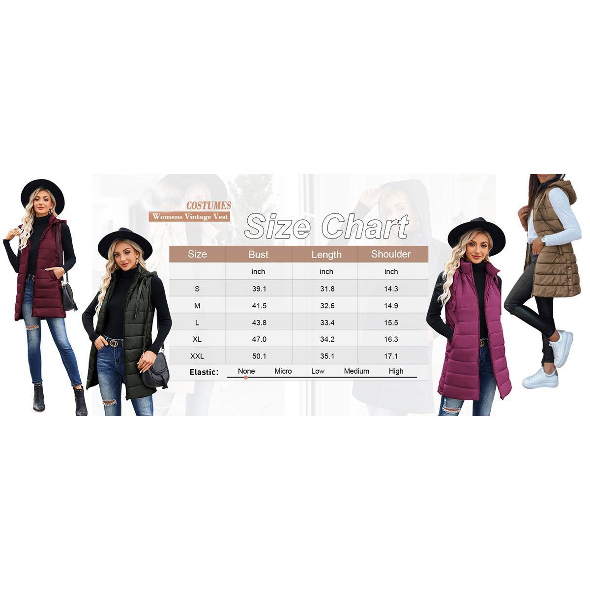 Imily Bela Women Long Vest Solid Color Sleeveless Hood Winter Puffer Vest Outwear SpringStatements Imily Bela Women Long Vest Solid Color Sleeveless Hood Winter Puffer Vest Outwear SpringStatements