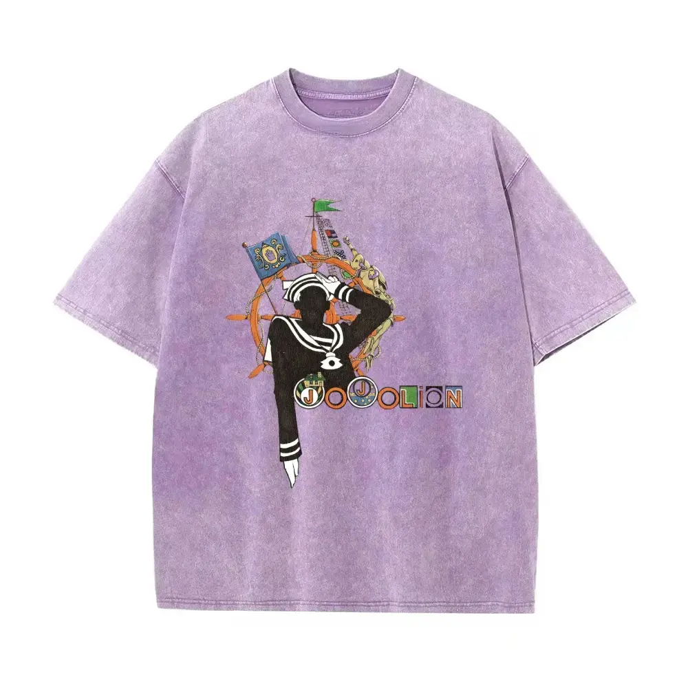 Josuke Higashikata  Jojolion JoJo's Bizarre Adventure Part 8: The Gospel of JoJo Short Sleeve  Unisex Retro Wash Tee