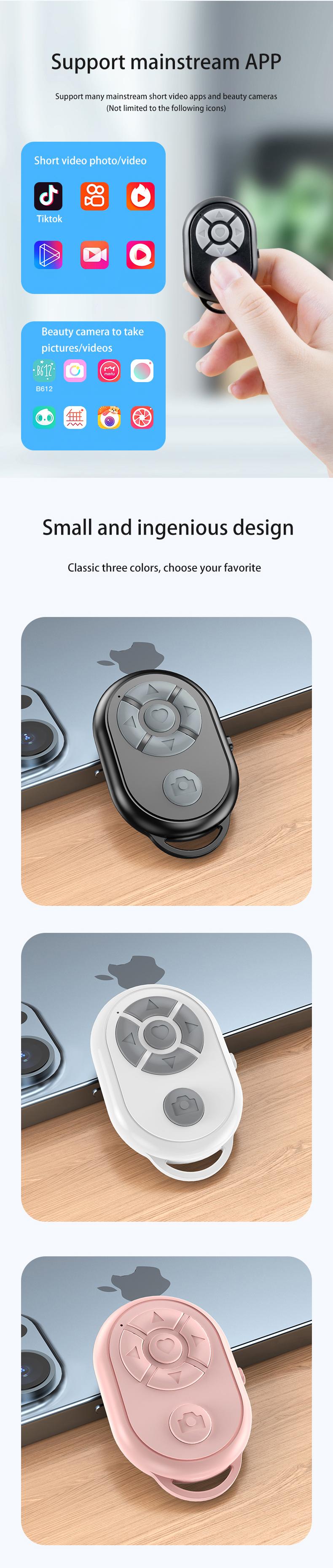 Universal Remote Control Selfie Stick Bluetooth Camera Controller