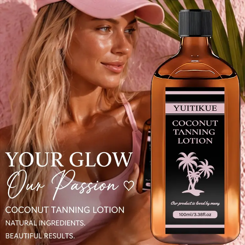 YUITIKUE Coconut Tanning Lotion - Creates Radiant and Confident Skin, Deep Moisturization, Outdoor Tanning Body Care, 100g