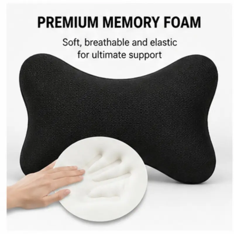 Soft Car Neck Pillow for Travel and Driving, Comfortable Head Support Cushion for Car Seat, Ideal for Long Trips and Road Trips