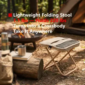 Portable Folding Bench Backpack Dual-Use, Multi-Functional Fold Design, Outdoor Camping Fishing Commute, Suitable for All Ages