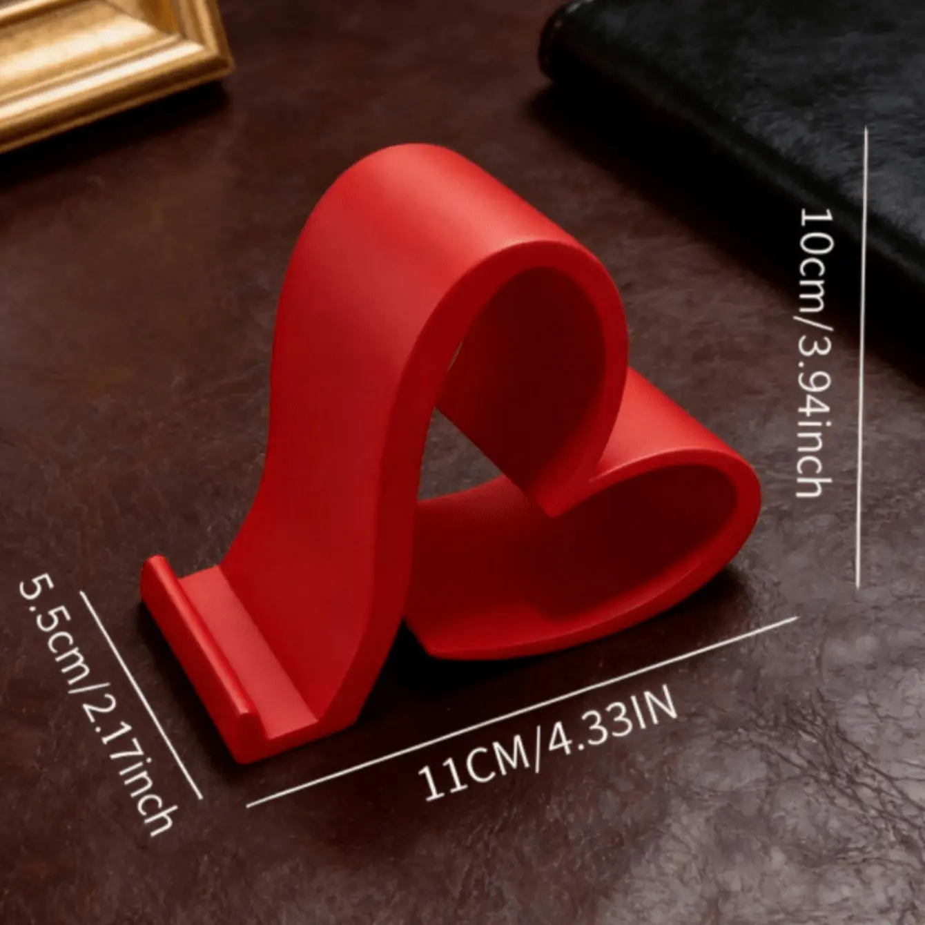 Heart-Shaped Phone Stand, 3D Printed Universal Phone & Tablet Stand, Home Office Party Decor, Valentine's Christmas Gift, Tech Enthusiasts