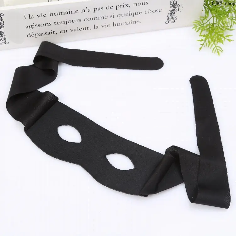 Minimalist Half-Face Eye Mask, Soft Black Fabric with Adjustable Strap - Breathable for Halloween, Cosplay Parties & Masquerades, Eye Covering, Minimalist Cut