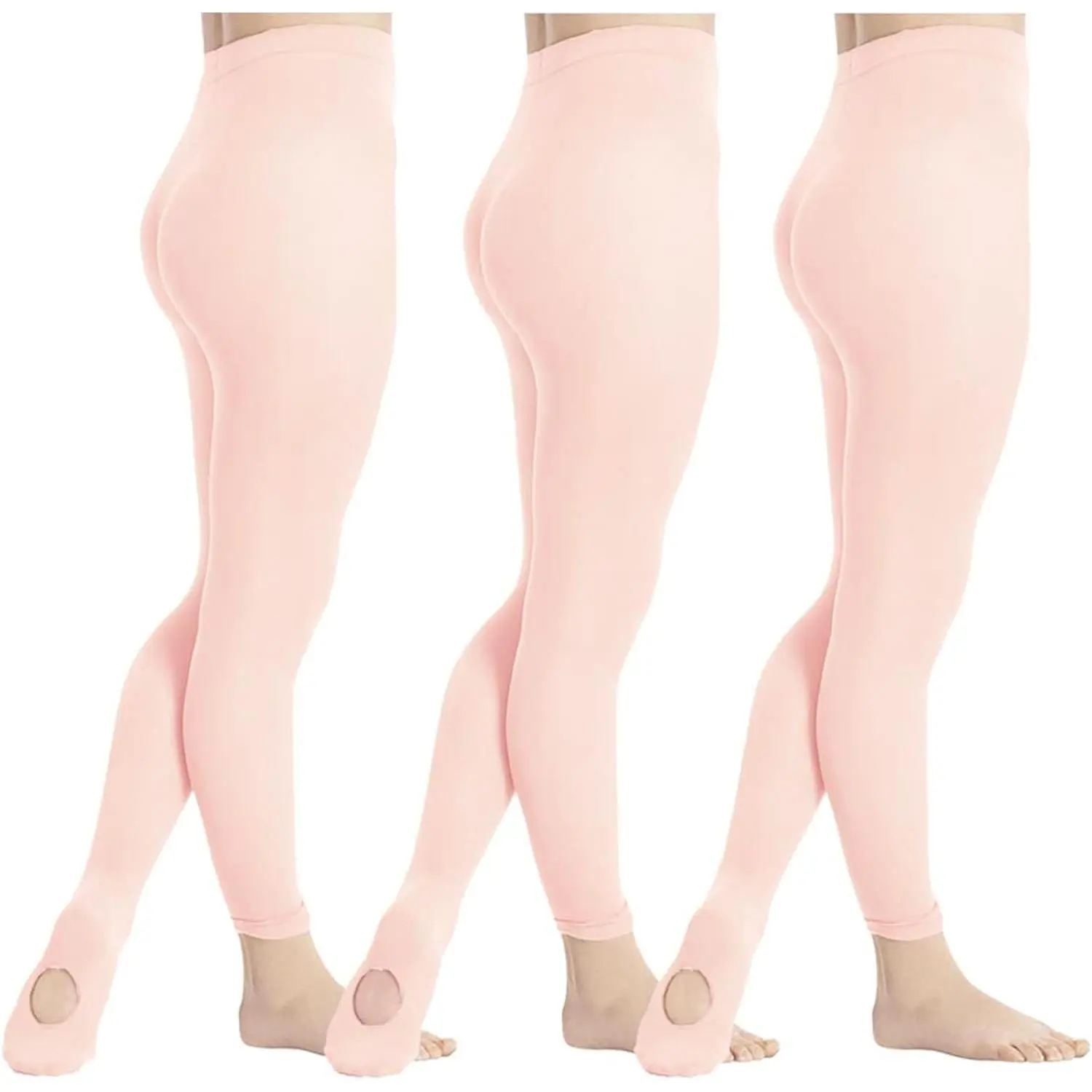 1/2/3 Pairs Girls' Convertible Ballet Tights/Soft Dance Tight | Transition, stretchy 60D fabric, for 4-18 years old, for kids and teens