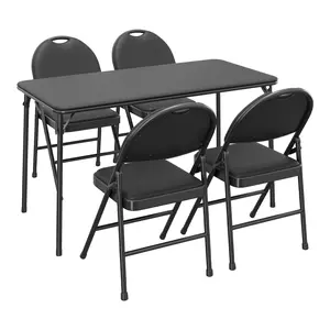 Garvee Versatile Rectangle Folding Table - 20.07" x 47.24", Mark & Mark Resistant, Collapsible Legs, Anti-Slip Feet, Portable, No Assembly, Ideal for Dining, Office, Game Room