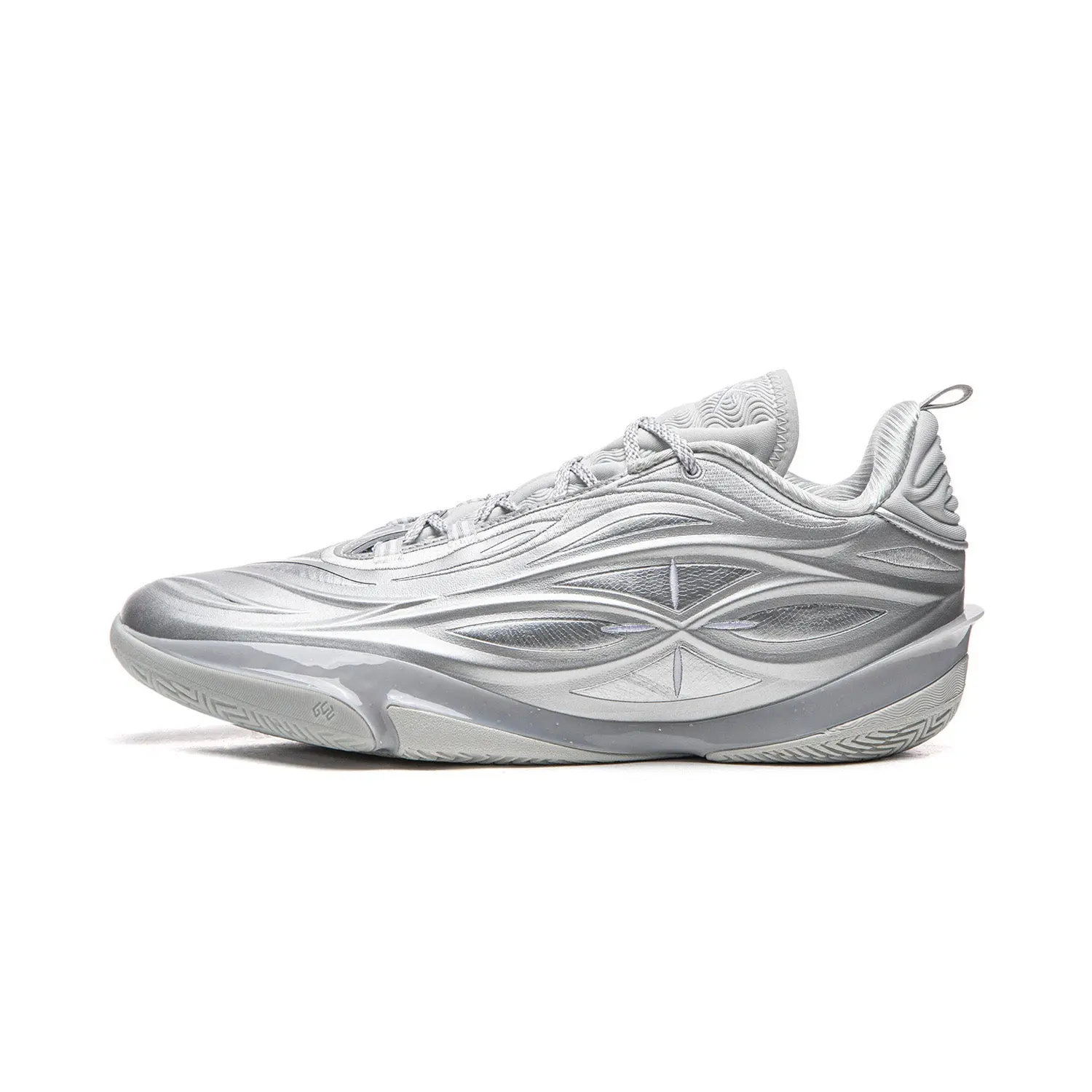 Wade 808 5 Ultra V2 "Silver Flash" Unisex Upgraded Lightweight Athletic Trainers with Carbon-Fiber Plate, Professional Basketball Footwear for Sports Training, All Seasons Lace-Up Sneakers, Laces