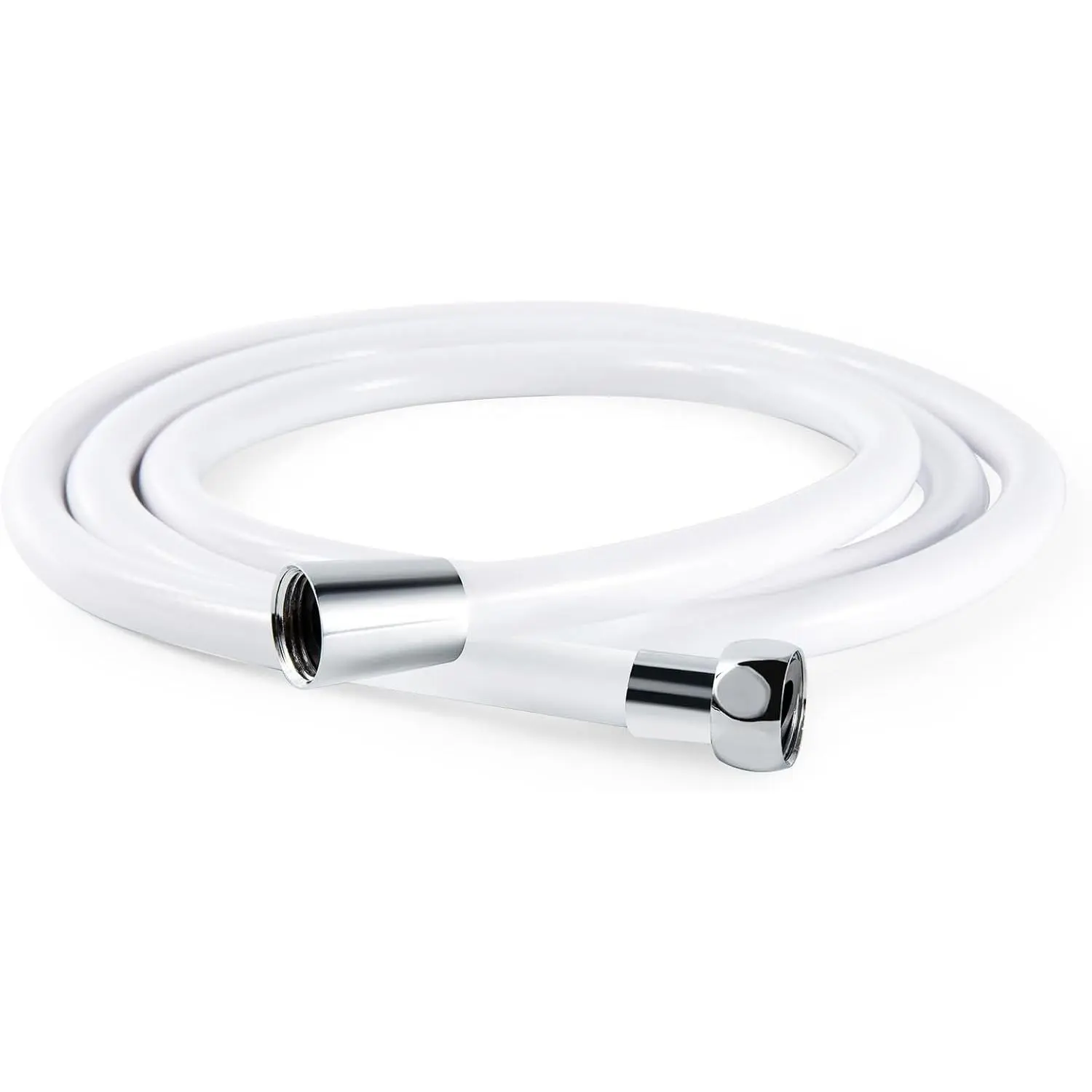 Ultra-Flex Shower Hose,  RV PVC Handheld Shower  Hose Flex Hoses Extension with Brass Insert and Nut for Bathing  Bathing, 60 in Smooth White