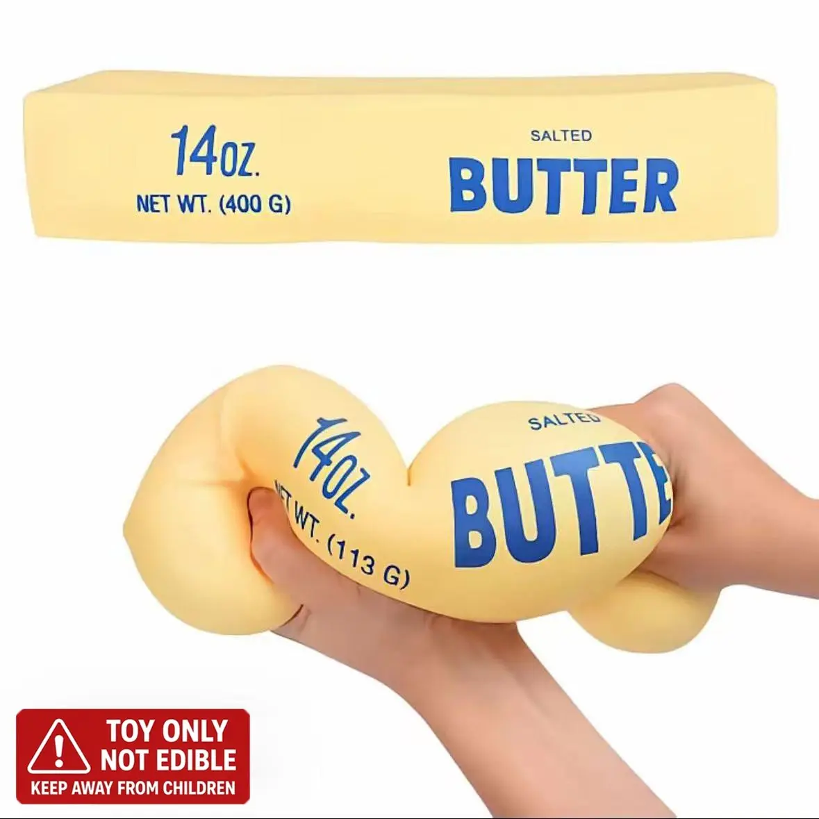Jumbo Butter Stick Squishy Toy, Slow-Rising Stress & Anxiety Relief, Soft Gel Material, Office & Home Gift, Decompression Squeeze