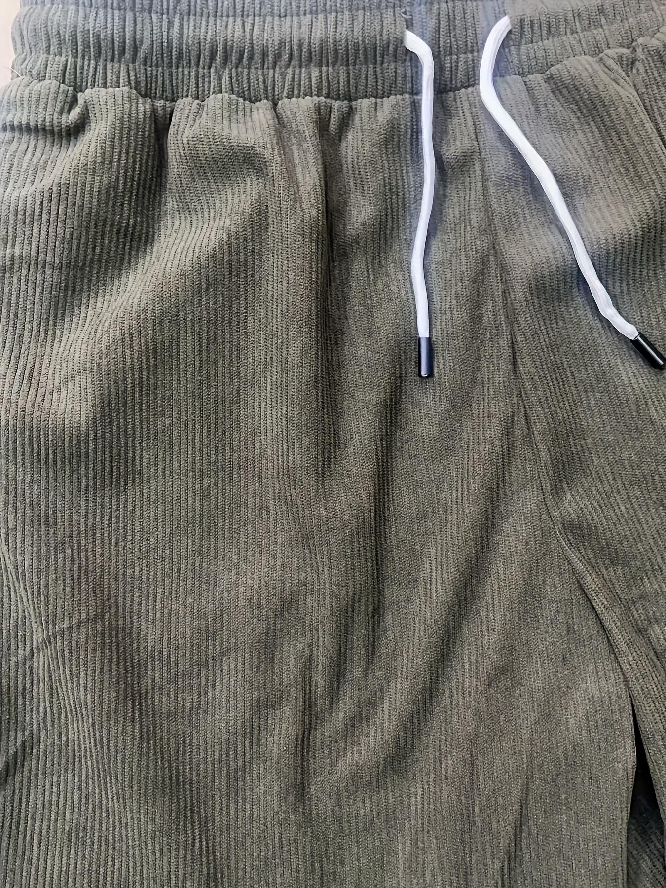 Men's Vintage Corduroy Drawstring Shorts, Summer Casual Elastic Waist Loose Fit Shorts with Side Pockets, Soft Breathable Daily Wear Shorts for Walking, Vacation, Streetwear, Men's 2026 New Arrival Fashion