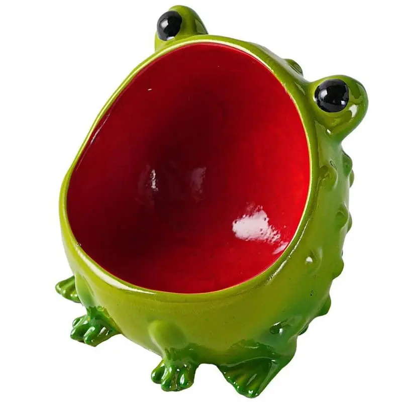 Frog Resin Decorative Bowl, Cute Candy Tray, Key Holder, Jewelry Ring Dish, Multi-Functional Storage, Halloween Christmas Decoration, Gift Idea