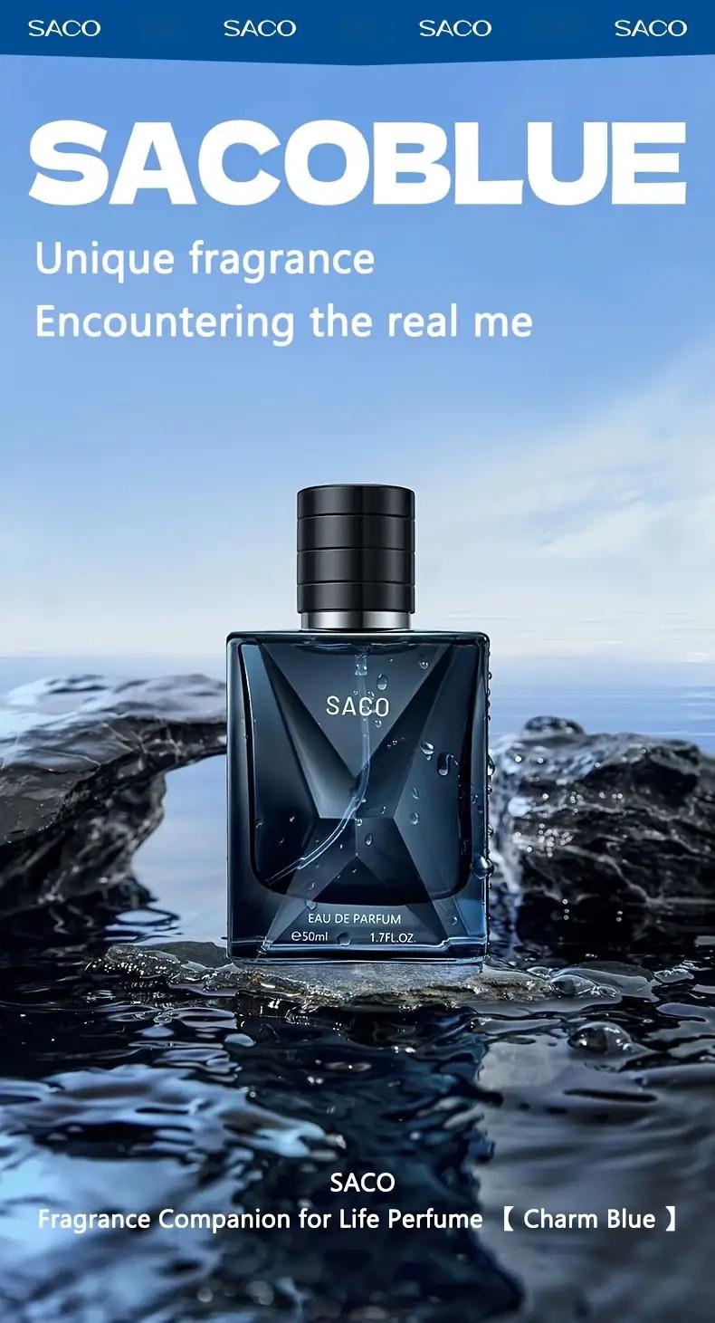 SACO Meizu Blue Men's Cologne Spray 1.7oz - Fresh Citrus & Floral