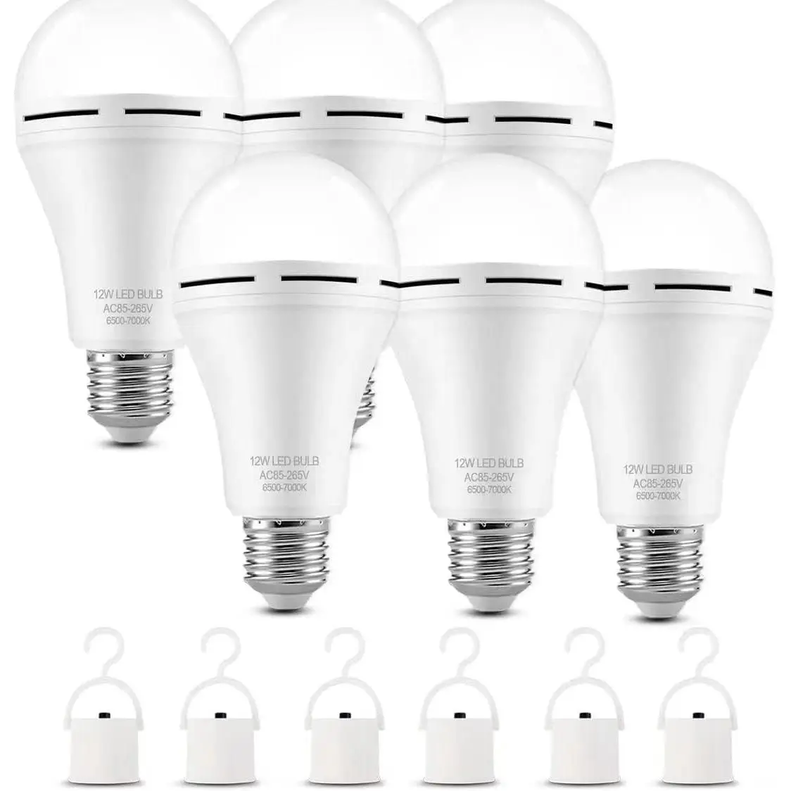 Rechargeable Emergency LED Bulbs - 1200mAh Battery Operated Daylight Light Bulbs, Battery Operated Light Bulb