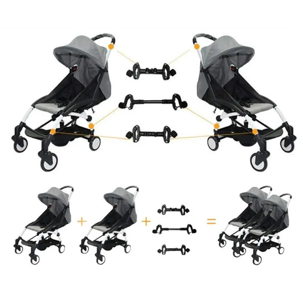 Twin Stroller Connector for Baby, Fits Most Umbrella Strollers, Turns Two Single Strollers into a Double Stroller