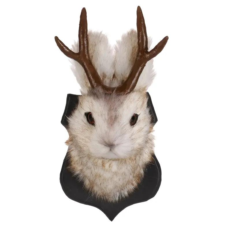Jackalope Resin Head Wall Hanging Ornament, Animal Specimen Style Wall Art, Home Decoration, Unique Gift Ideas, Hangable, Wall Ornaments