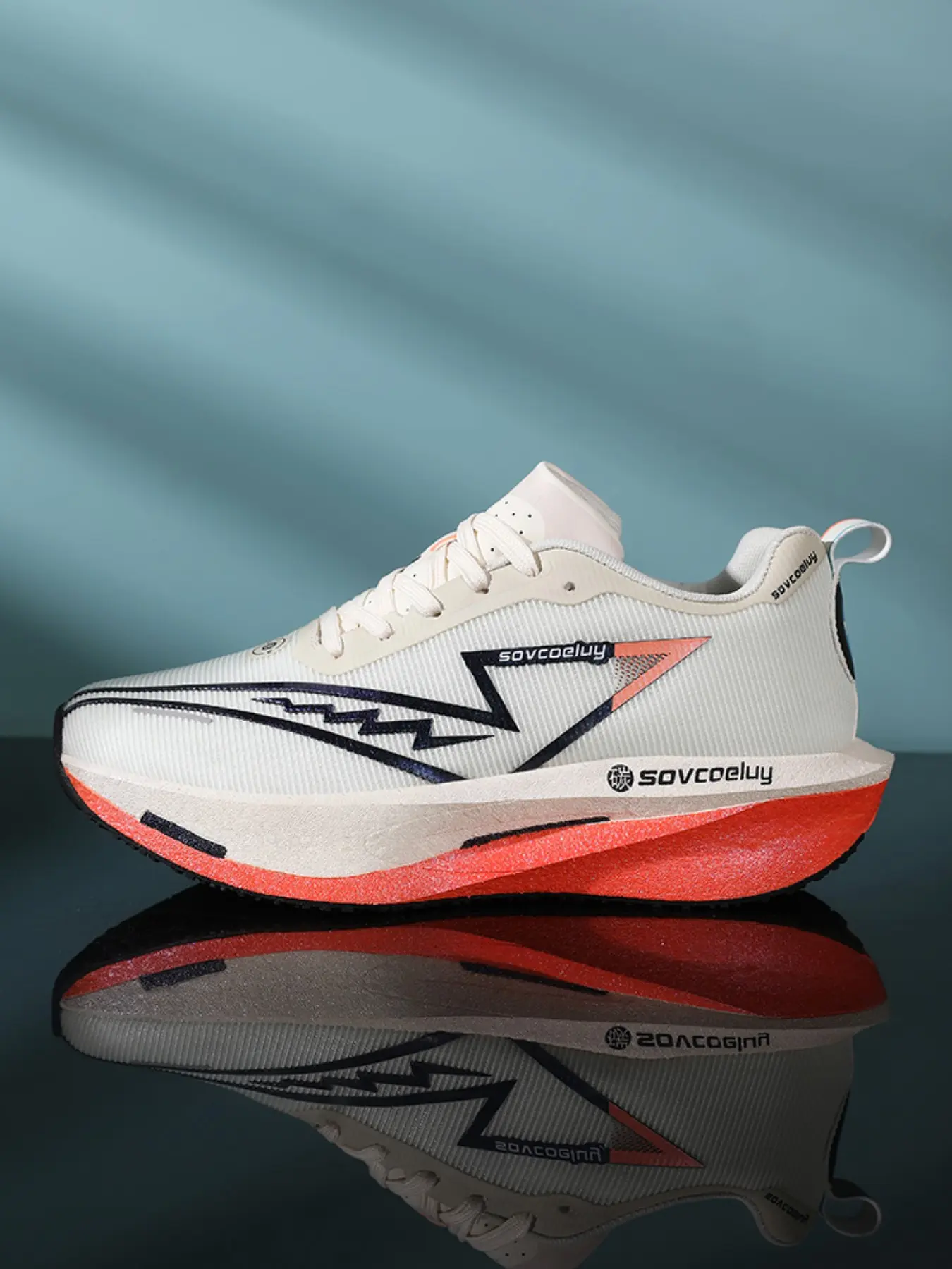 Unisex Racing Sports Running Shoes, Men's Professional Marathon Training, Breathable Mesh, Shock Absorption, All-Season, Fashion Style, Sporty Running Shoes