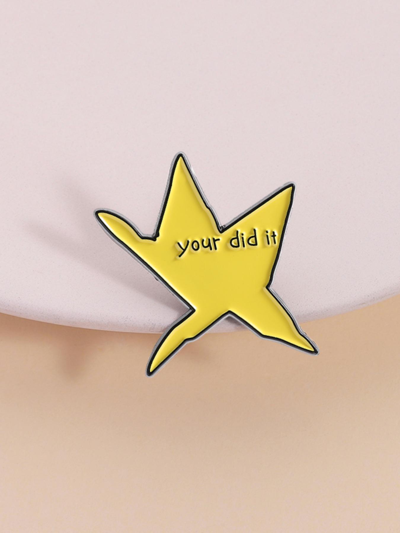 Star Shaped Brooch, Creative Star Design Brooch, Fashion Accessories for Women & Men, Cute Enamel Pin Suitable for Backpacks, Jeans, Scarves, Hats Decoration, Jewelry