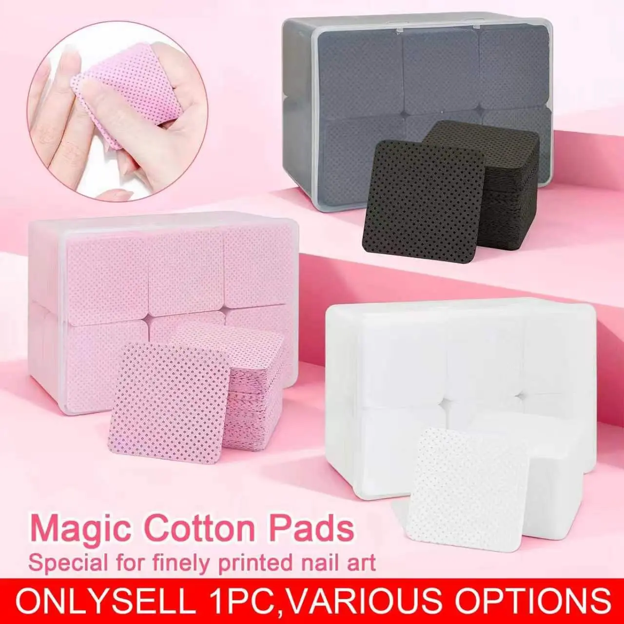 1080Pcs Magic Cotton Pads – Lint-Free Nail Wipes, Extra Large Box of Remover Pads, Cleaning Wipes for Nail Polish Remover, Acetone, Alcohol, Gentle on Skin – Professional Manicure Use, Cleanse