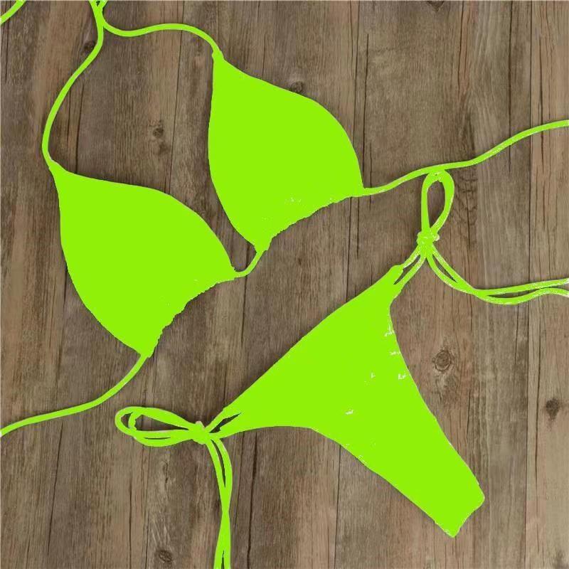 Women’s Sexy Lace-Up Bikini - 3-Piece Adjustable Push-Up Swimsuit
