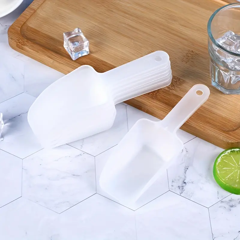 3 Mini Multi-Functional Ice Scoop, Flour Scoop And Measuring Scoop Set - Kitchen Items Made of Durable PP Plastic